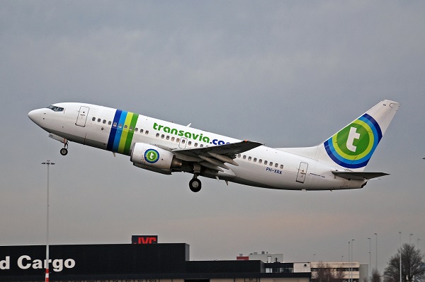 Transavia Airlines plane taking off
