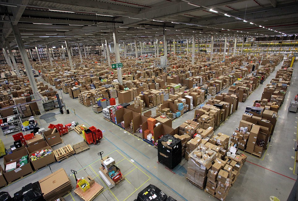 Amazon Fulfilment Centre near Swansea south Wales opens its doors to the media during their pre-Christmas order rush