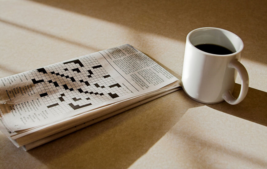 alt="Cup of Coffee and Crosswords"