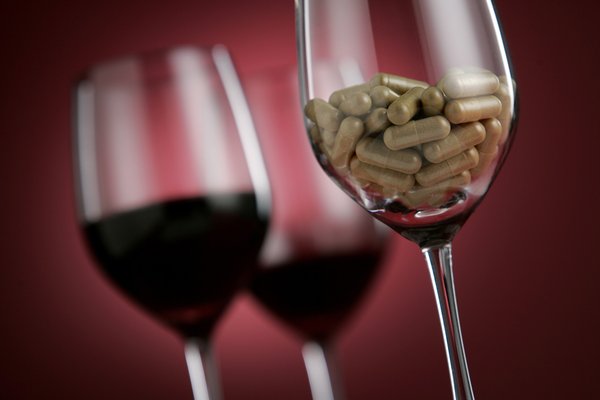 alt="Still life for a story on the hyping of Resveratrol pills, shoot with wine glasses"