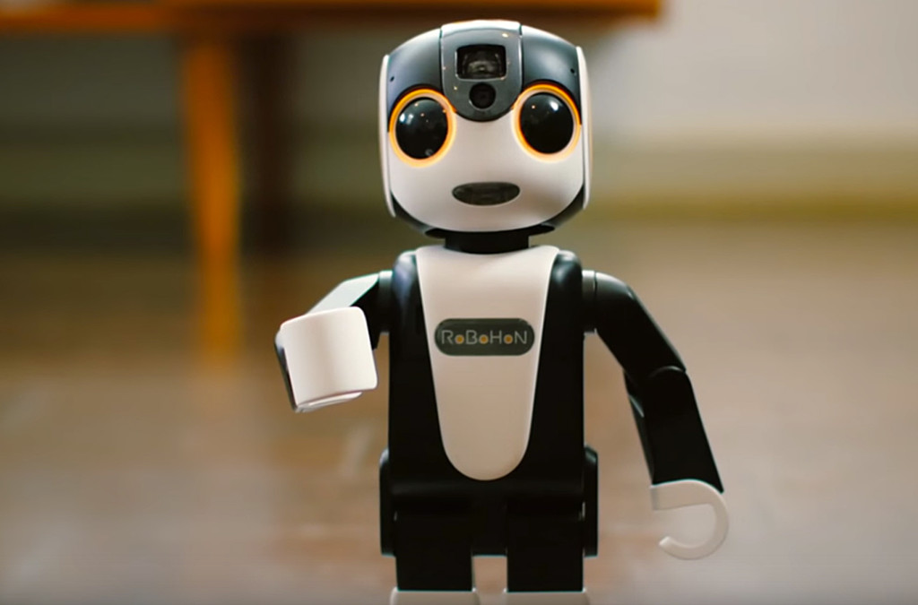 alt="RoboHon, a Japanese robot that doubles as smartphone"