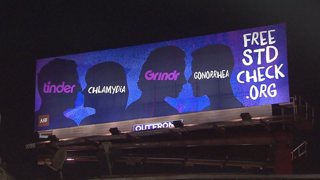 alt="Tinder Chlamydia Billboard"