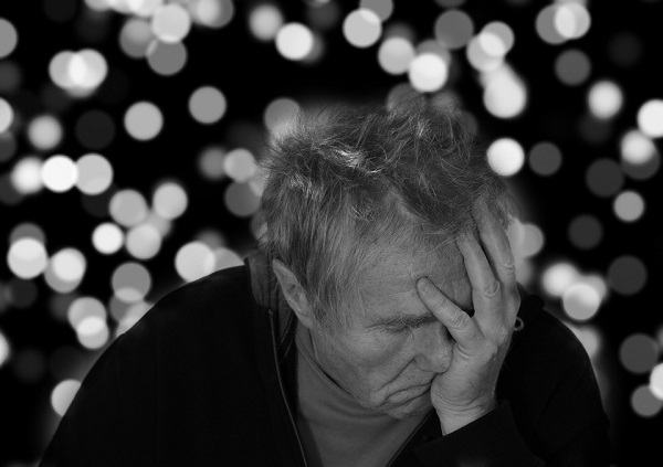 elderly man with Alzheimer's disease