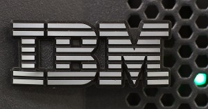 IBM logo on a wall