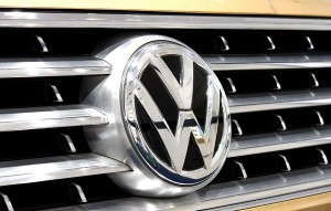 silver Volkswagen logo excess emissions