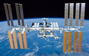 The International Space Station with Earth in the background