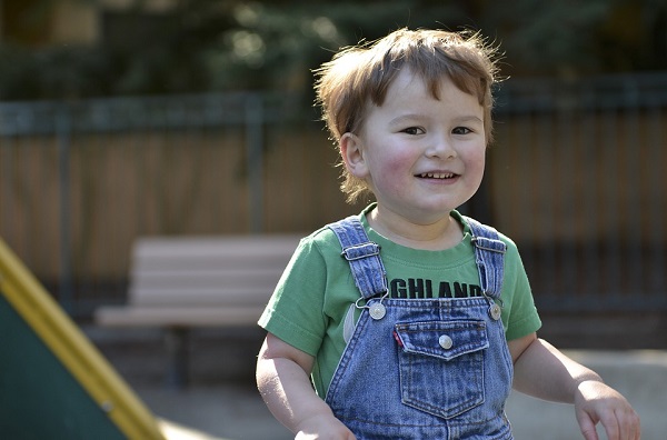 Boy with Autism on the Playground
