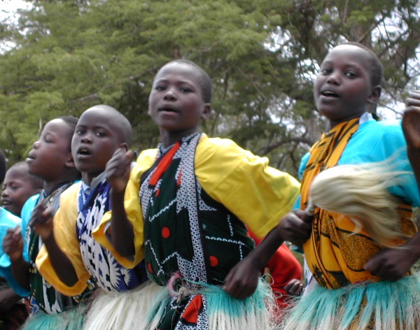 Kenyan girls dancing