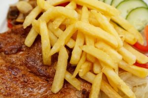 French fries and steak